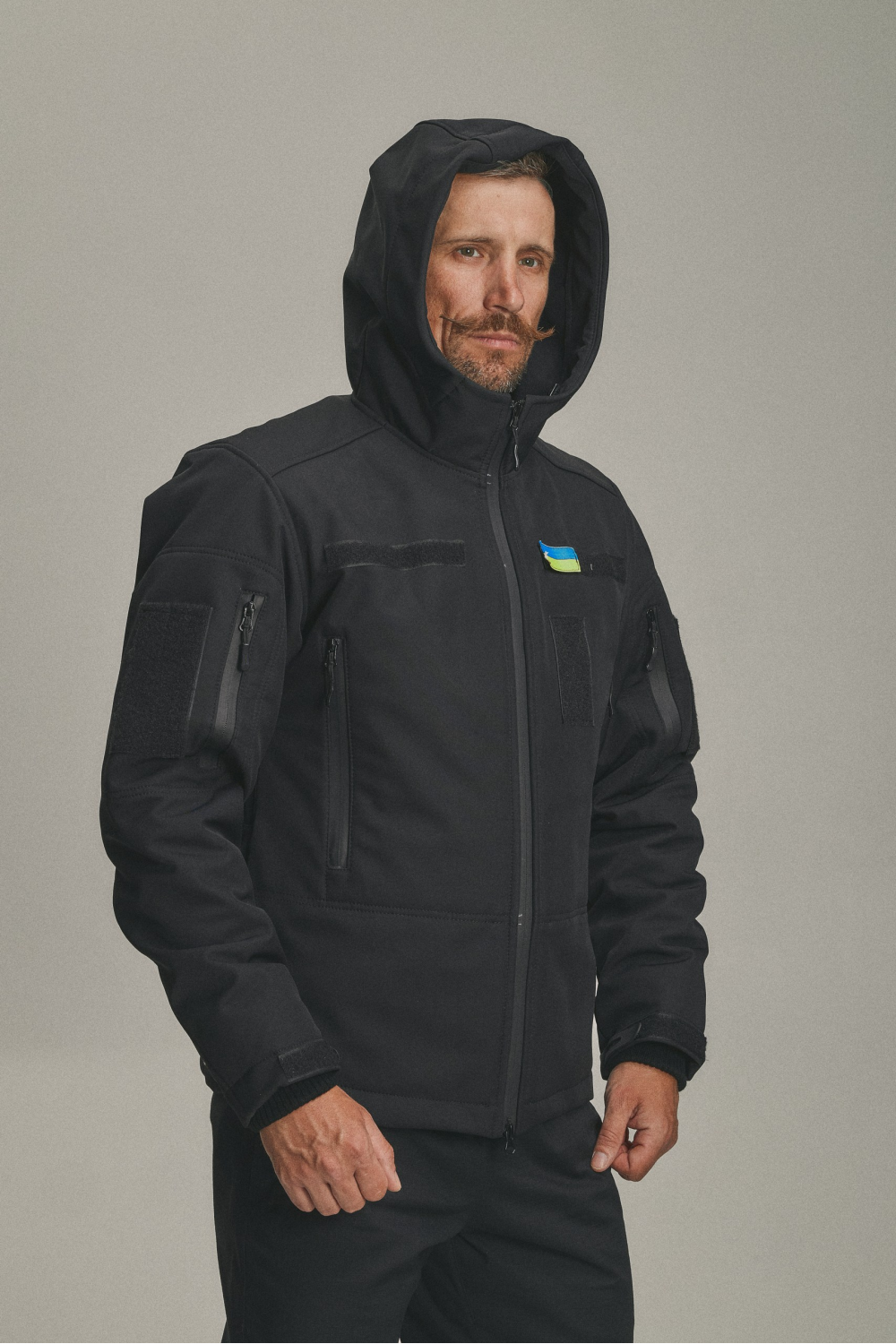 Зимова куртка Soft Shell 3 в 1 (UA) чорний