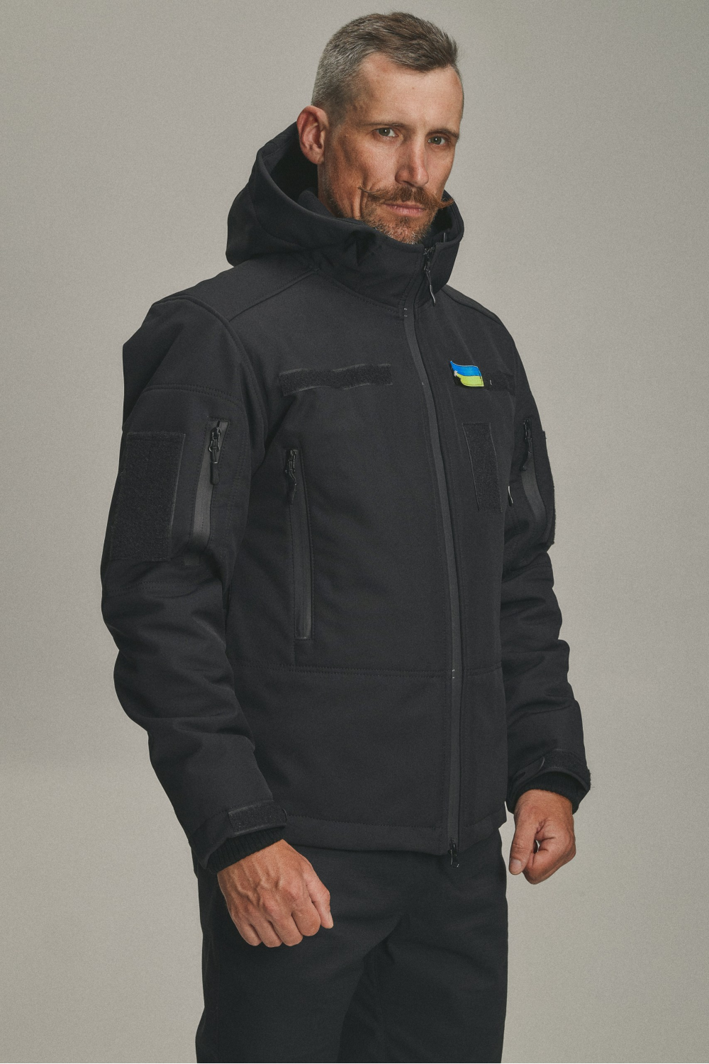 Зимова куртка Soft Shell 3 в 1 (UA) чорний