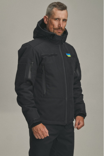 Зимова куртка Soft Shell 3 в 1 (UA) чорний