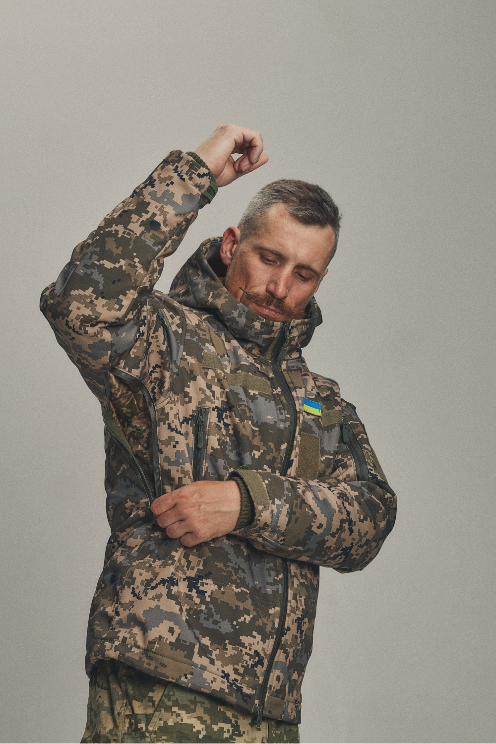 Зимова куртка Soft Shell 3 в 1 (UA) піксель