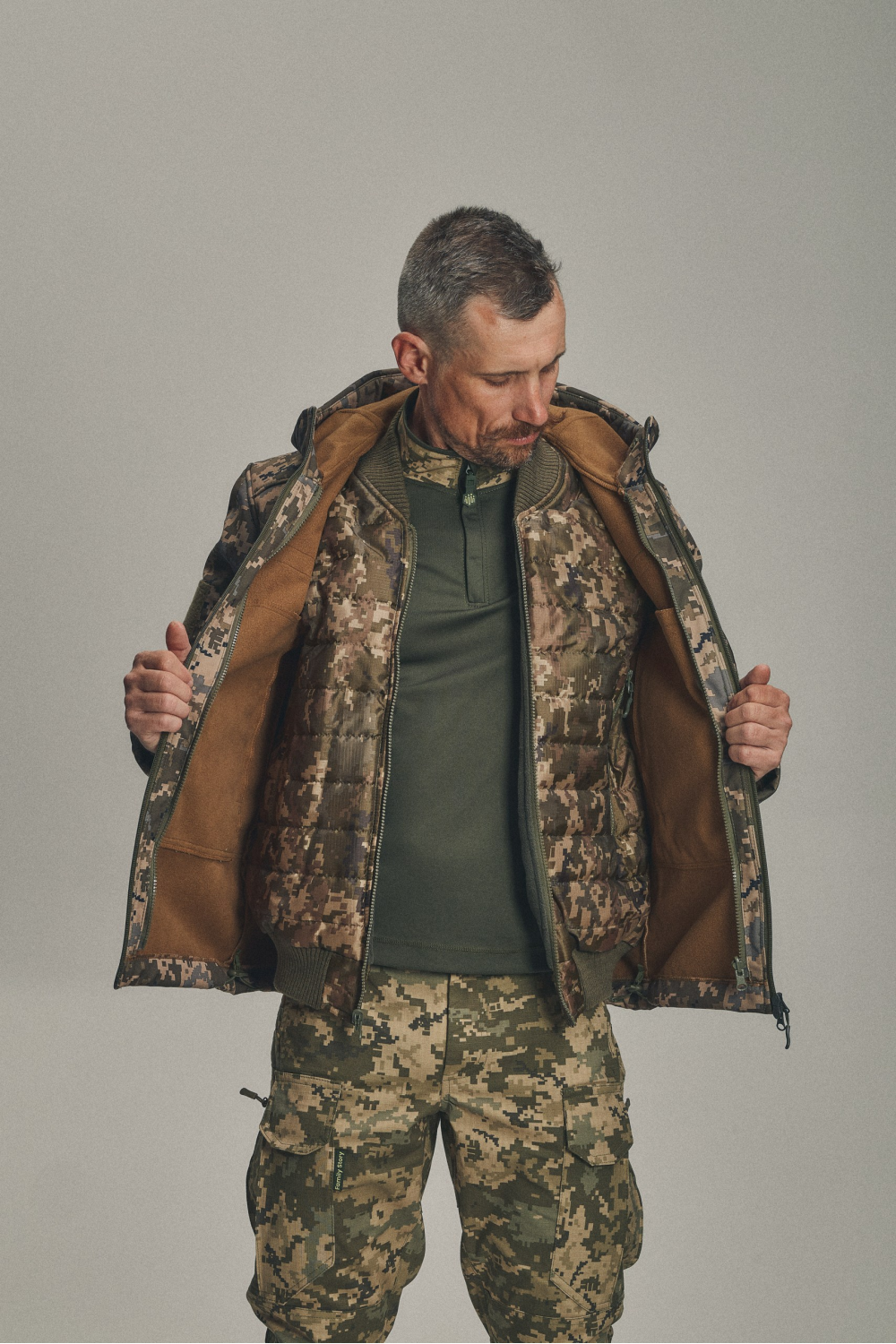 Зимова куртка Soft Shell 3 в 1 (UA) піксель