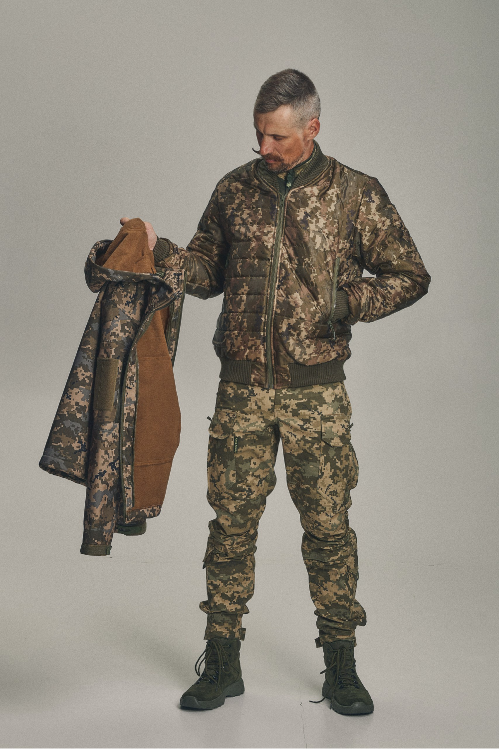 Зимова куртка Soft Shell 3 в 1 (UA) піксель