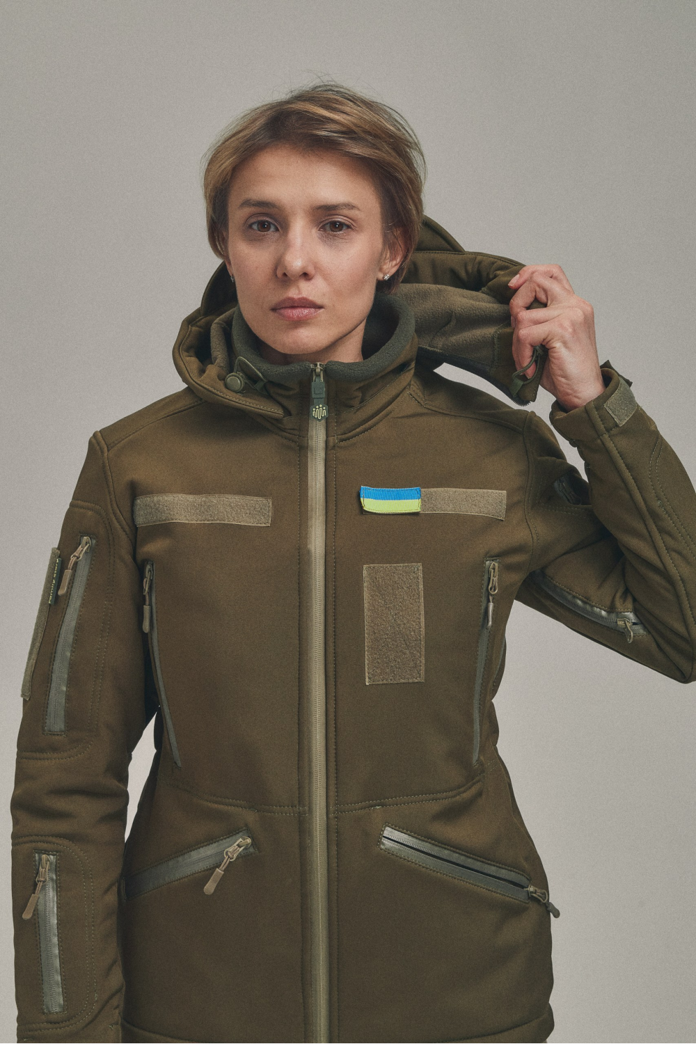 Зимова жіноча куртка Soft Shell 2 в 1 хакі
