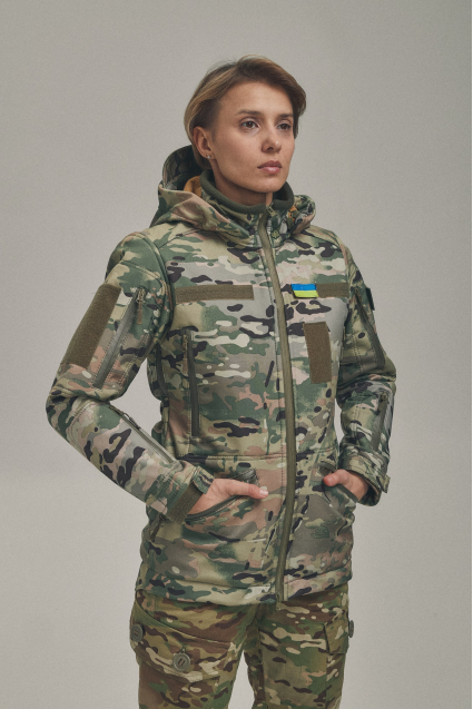 Зимова жіноча куртка Soft Shell 2 в 1 мультикам