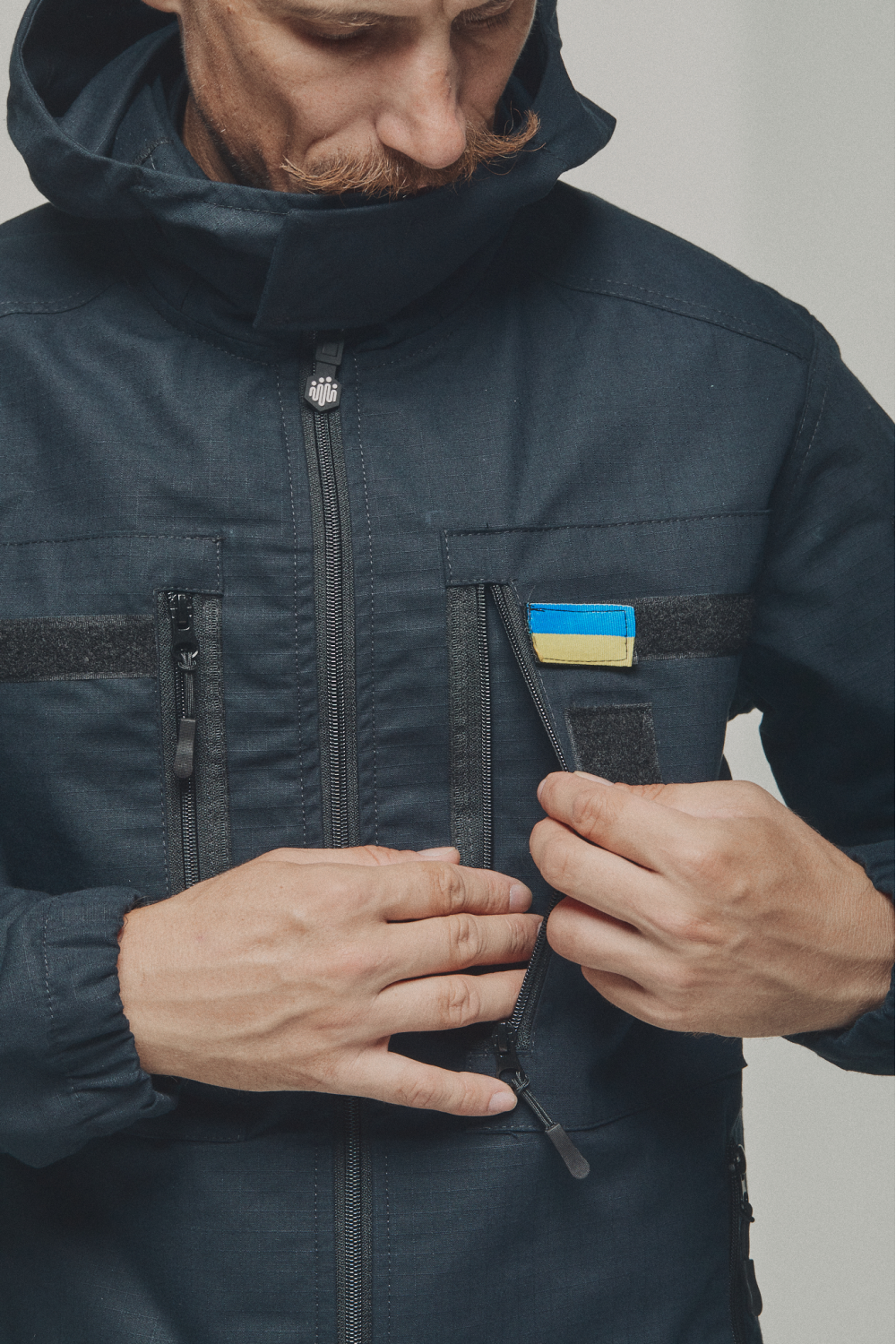 Тактична куртка без планки Ріп-стоп синій